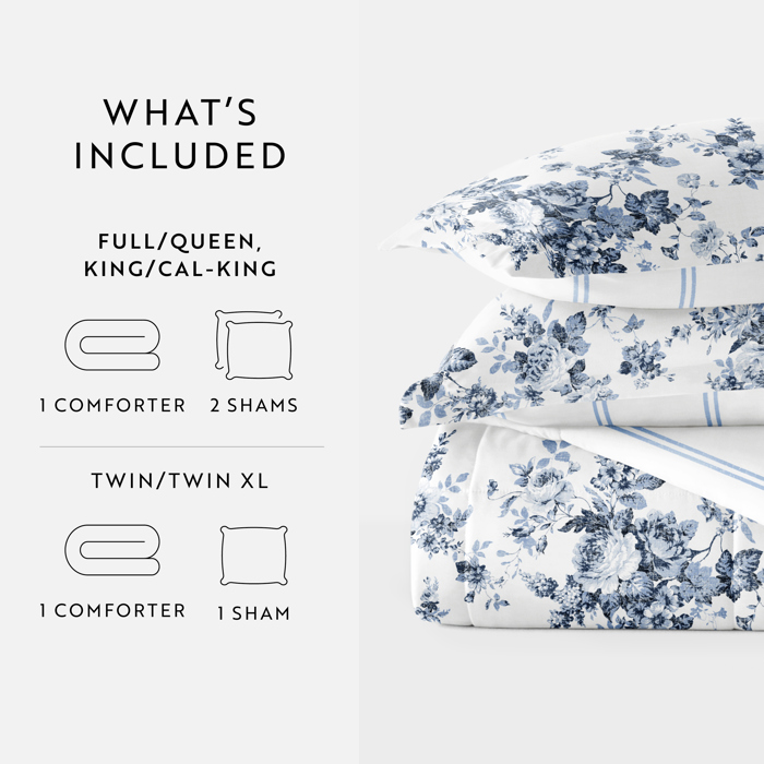 Comforter Sets Down-Alternative Ultra Soft Bedding - Reversible Patterns