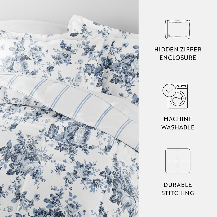 Comforter Sets Down-Alternative Ultra Soft Bedding - Reversible Patterns