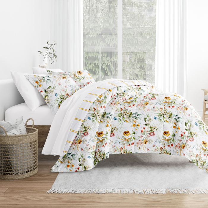 Comforter Sets Down-Alternative Ultra Soft Bedding - Reversible Patterns