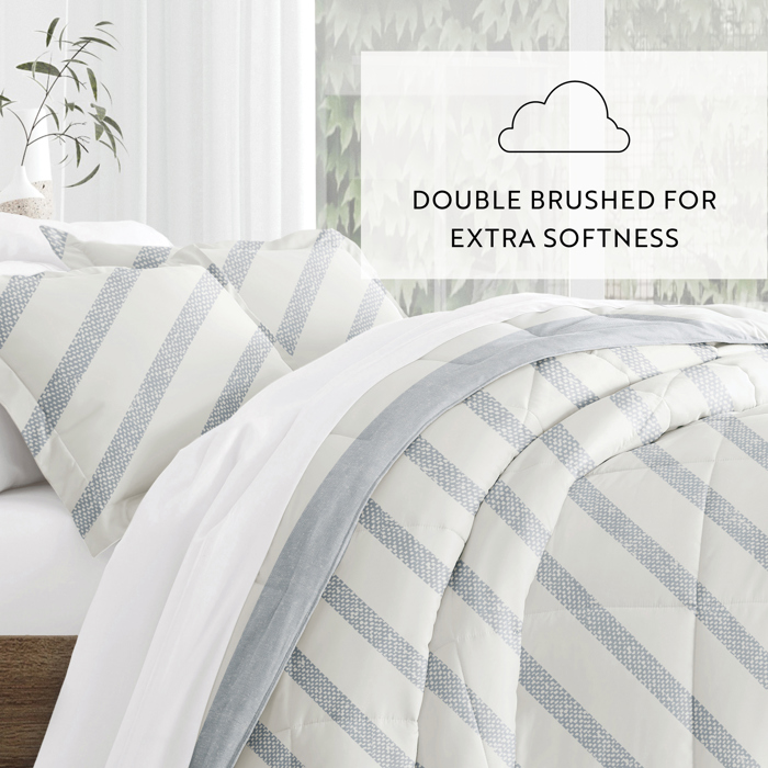 Comforter Sets Down-Alternative Ultra Soft Bedding - Reversible Patterns