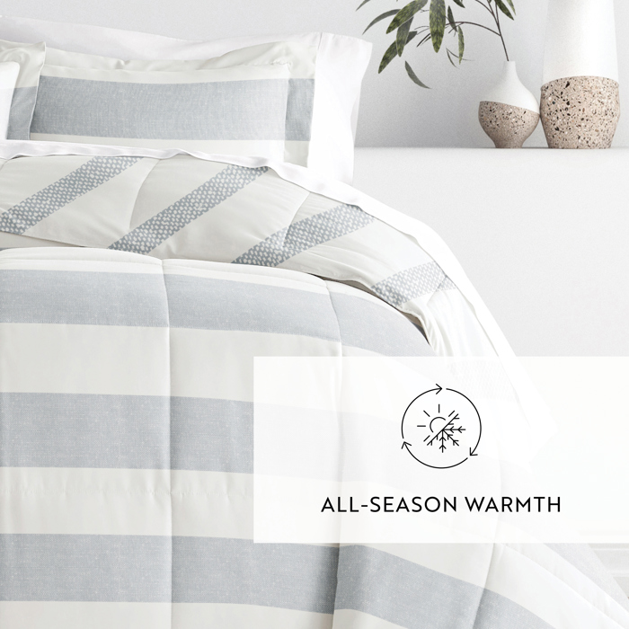 Comforter Sets Down-Alternative Ultra Soft Bedding - Reversible Patterns