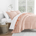 King Daisy Medallion Clay Comforter Sets Down-Alternative Ultra Soft Bedding - Reversible Patterns