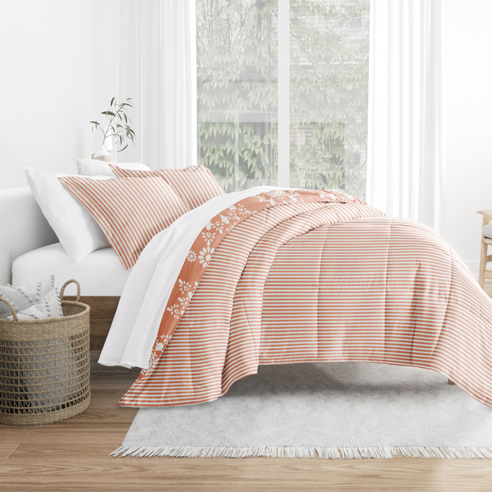 Comforter Sets Down-Alternative Ultra Soft Bedding - Reversible Patterns