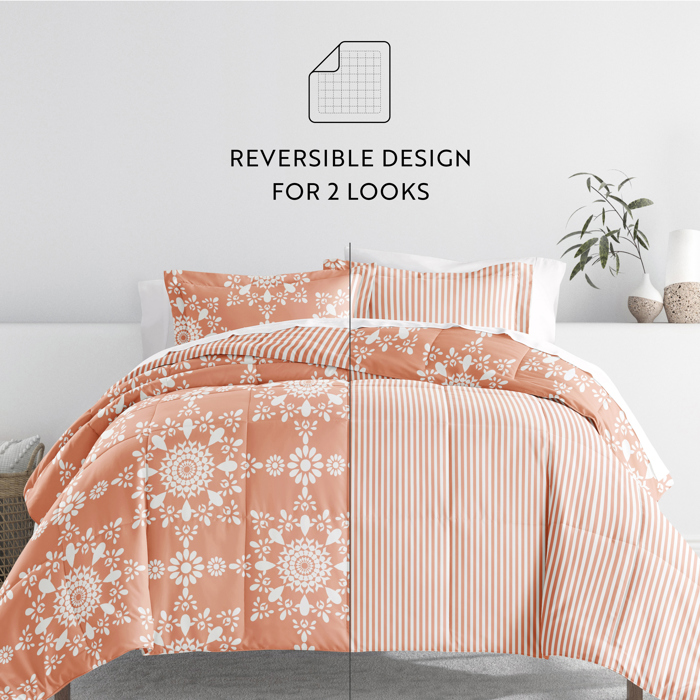 Comforter Sets Down-Alternative Ultra Soft Bedding - Reversible Patterns