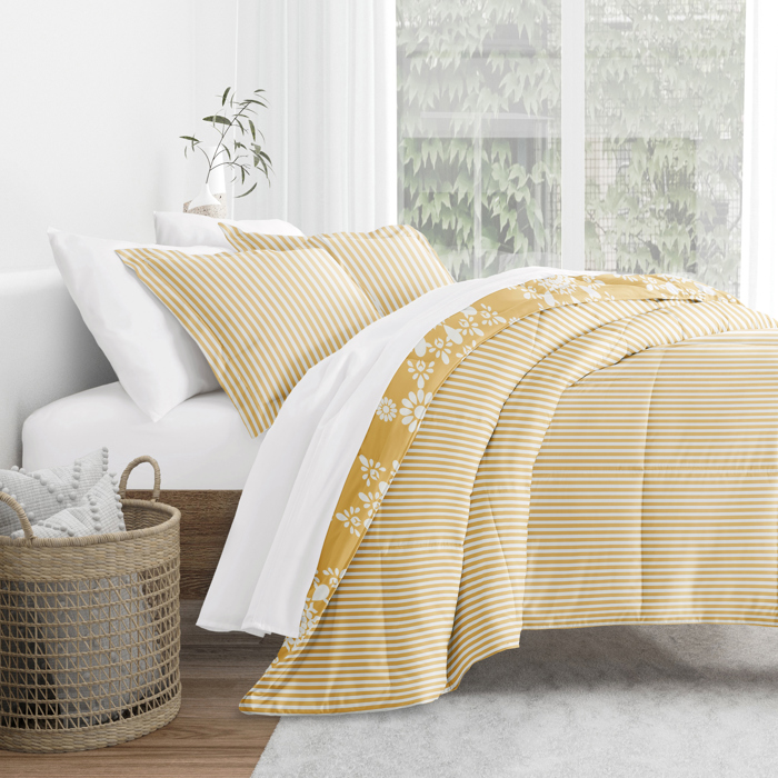 Comforter Sets Down-Alternative Ultra Soft Bedding - Reversible Patterns