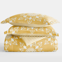 King Daisy Medallion Yellow Comforter Sets Down-Alternative Ultra Soft Bedding - Reversible Patterns