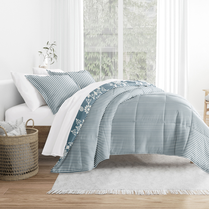 Comforter Sets Down-Alternative Ultra Soft Bedding - Reversible Patterns