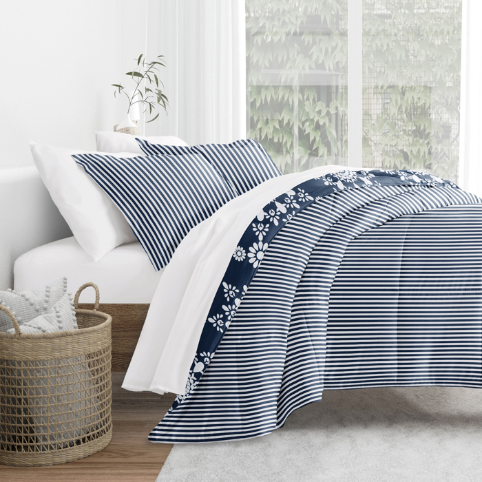 Comforter Sets Down-Alternative Ultra Soft Bedding - Reversible Patterns