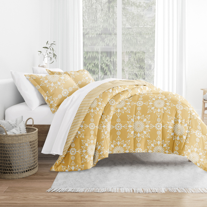 Comforter Sets Down-Alternative Ultra Soft Bedding - Reversible Patterns