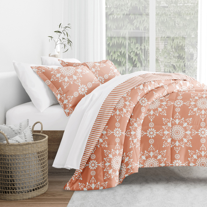 Comforter Sets Down-Alternative Ultra Soft Bedding - Reversible Patterns