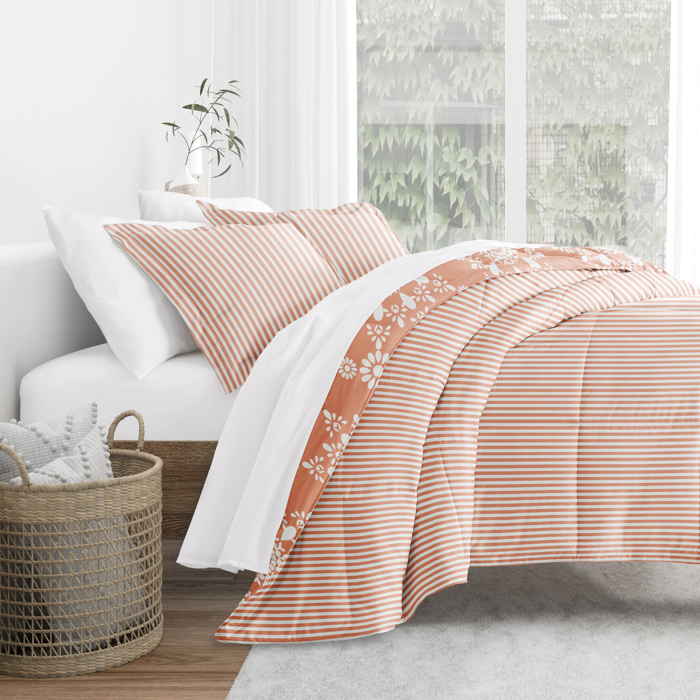 Comforter Sets Down-Alternative Ultra Soft Bedding - Reversible Patterns