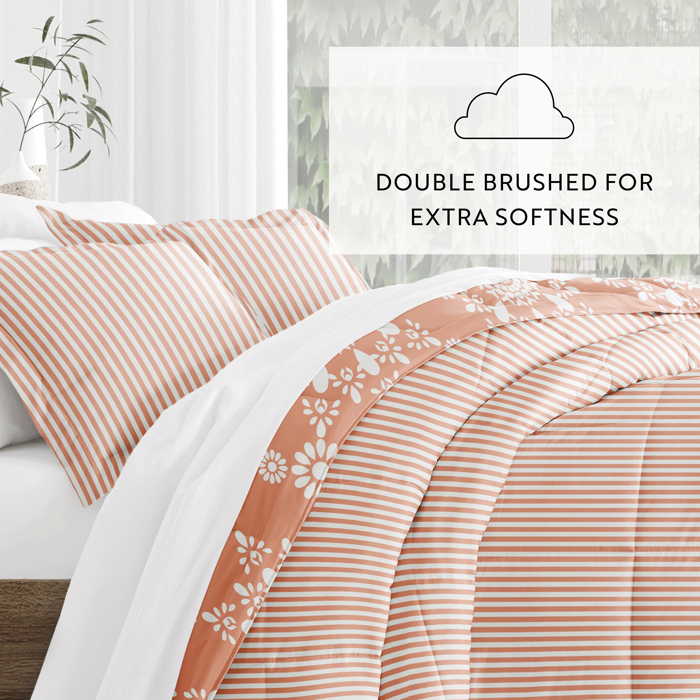 Comforter Sets Down-Alternative Ultra Soft Bedding - Reversible Patterns