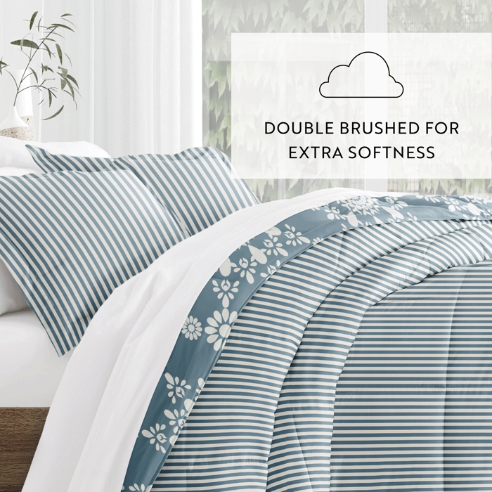 Comforter Sets Down-Alternative Ultra Soft Bedding - Reversible Patterns