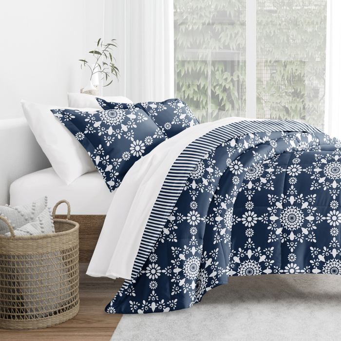 Comforter Sets Down-Alternative Ultra Soft Bedding - Reversible Patterns