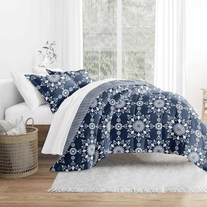 Comforter Sets Down-Alternative Ultra Soft Bedding - Reversible Patterns