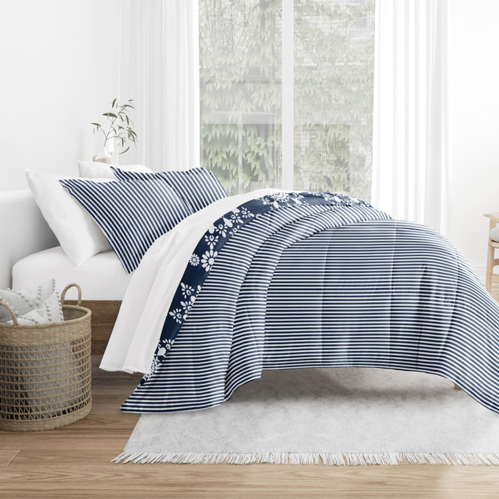 Comforter Sets Down-Alternative Ultra Soft Bedding - Reversible Patterns