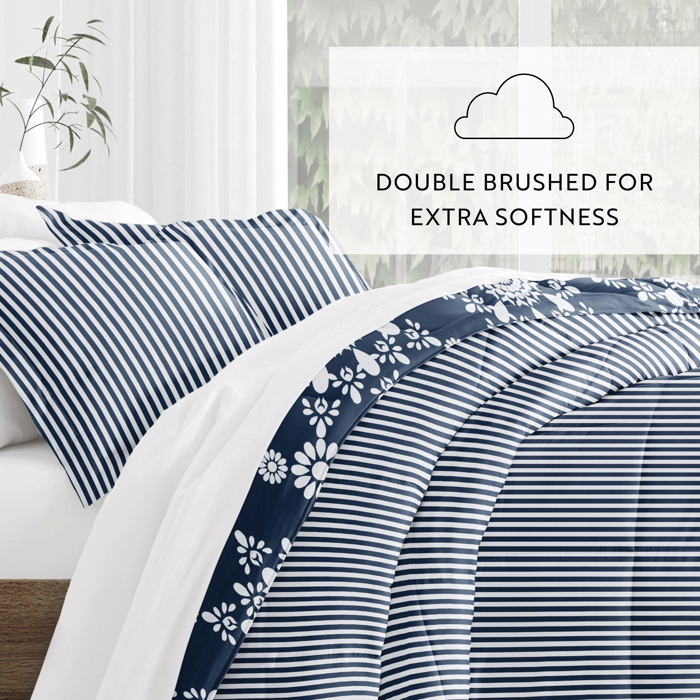 Comforter Sets Down-Alternative Ultra Soft Bedding - Reversible Patterns