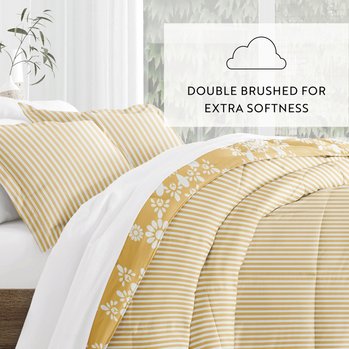 Comforter Sets Down-Alternative Ultra Soft Bedding - Reversible Patterns