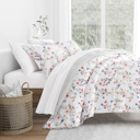 King Meadow Floral Stripe Pink Comforter Sets Down-Alternative Ultra Soft Bedding - Reversible Patterns