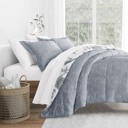 King Molly Botanicals Light Blue Comforter Sets Down-Alternative Ultra Soft Bedding - Reversible Patterns