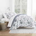 King Molly Botanicals Light Blue Comforter Sets Down-Alternative Ultra Soft Bedding - Reversible Patterns