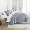 King Molly Botanicals Light Blue Comforter Sets Down-Alternative Ultra Soft Bedding - Reversible Patterns