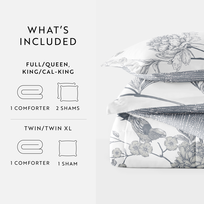 Comforter Sets Down-Alternative Ultra Soft Bedding - Reversible Patterns