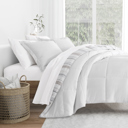 King Vertical Stripe Dune Comforter Sets Down-Alternative Ultra Soft Bedding - Reversible Patterns