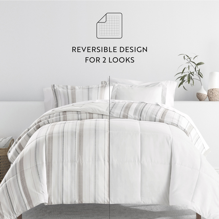 Comforter Sets Down-Alternative Ultra Soft Bedding - Reversible Patterns