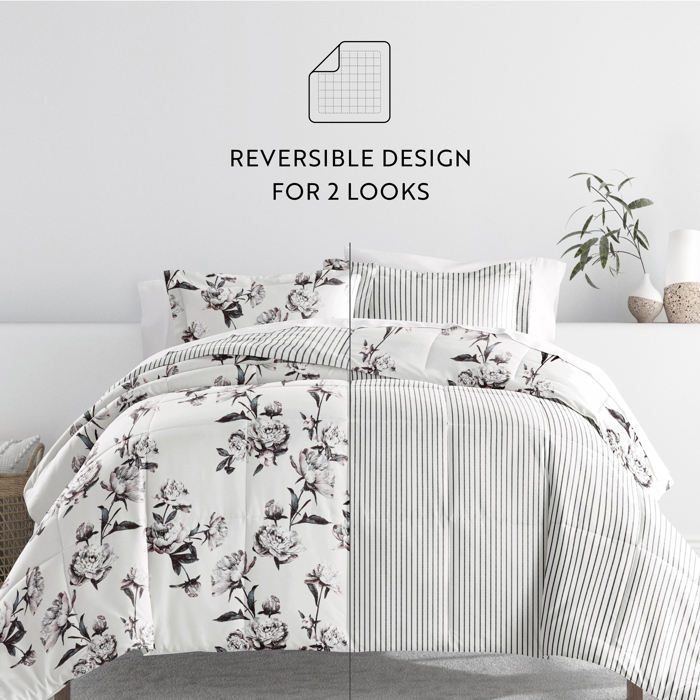 Comforter Sets Down-Alternative Ultra Soft Bedding - Reversible Patterns