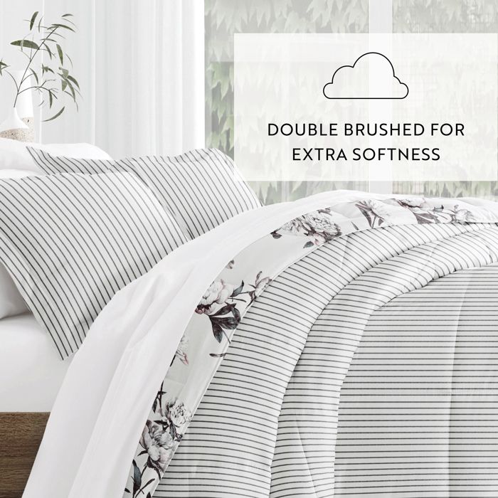 Comforter Sets Down-Alternative Ultra Soft Bedding - Reversible Patterns