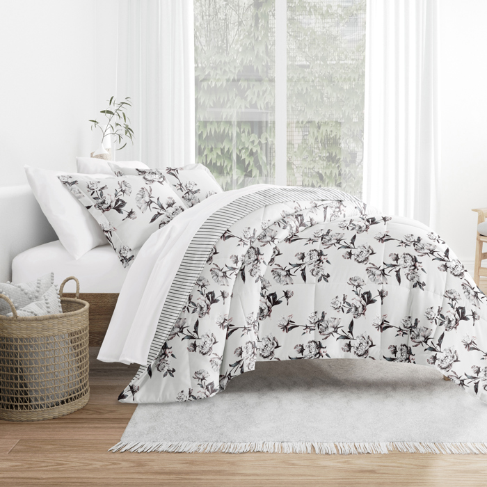 Comforter Sets Down-Alternative Ultra Soft Bedding - Reversible Patterns