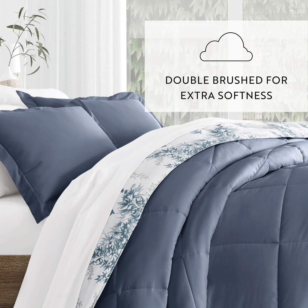 Comforter Sets Down-Alternative Ultra Soft Bedding - Pattern/Solid Reversible