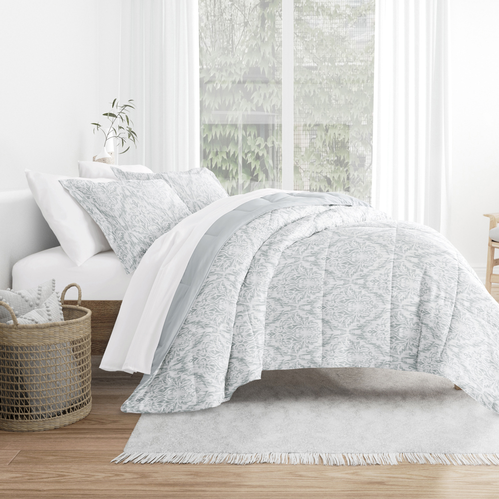 Comforter Sets Down-Alternative Ultra Soft Bedding - Pattern/Solid Reversible