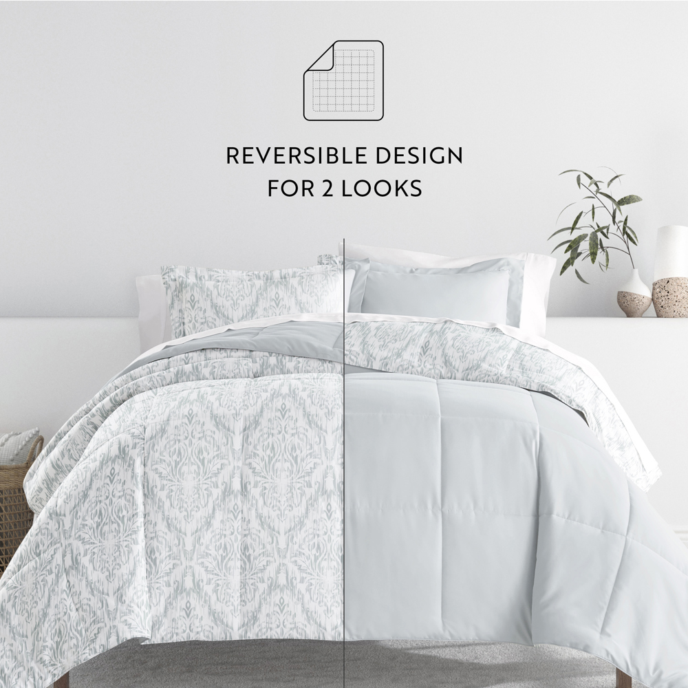 Comforter Sets Down-Alternative Ultra Soft Bedding - Pattern/Solid Reversible