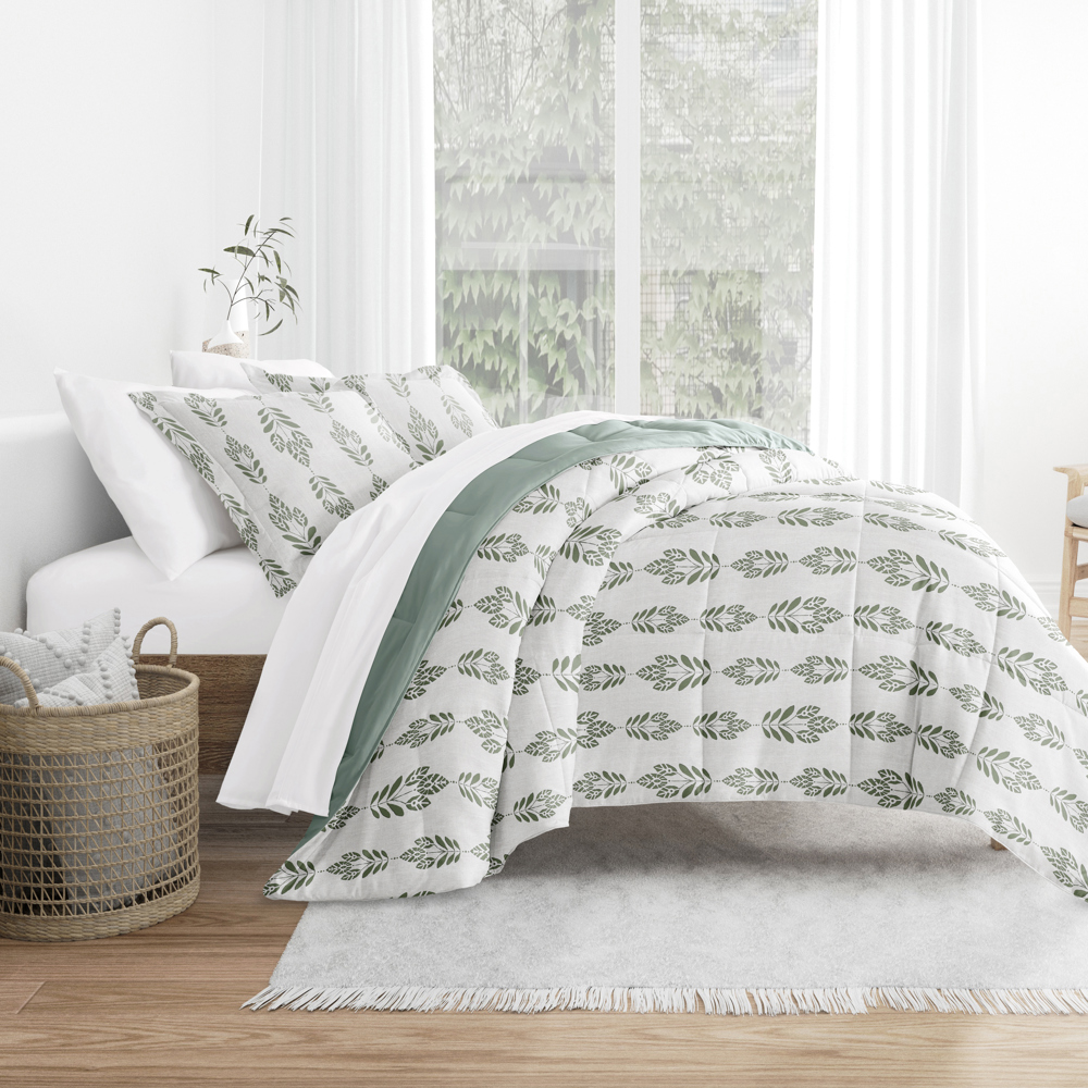 Comforter Sets Down-Alternative Ultra Soft Bedding - Pattern/Solid Reversible