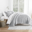 King Moonlight Stars Light Gray Comforter Sets Down-Alternative Ultra Soft Bedding - Pattern/Solid Reversible