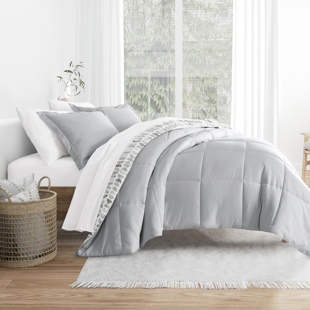 Comforter Sets Down-Alternative Ultra Soft Bedding - Pattern/Solid Reversible