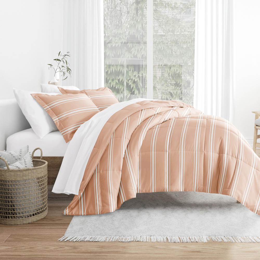 Comforter Sets Down-Alternative Ultra Soft Bedding - Pattern/Solid Reversible