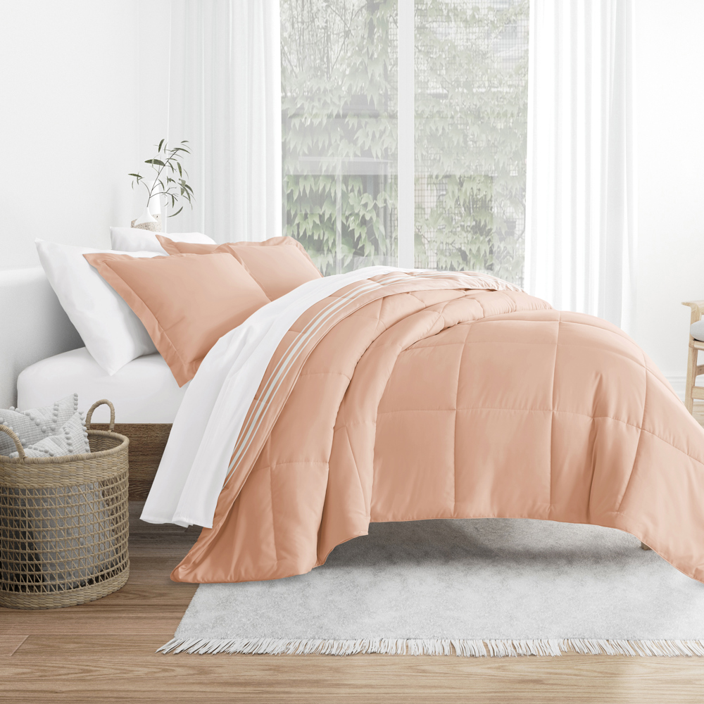 Comforter Sets Down-Alternative Ultra Soft Bedding - Pattern/Solid Reversible