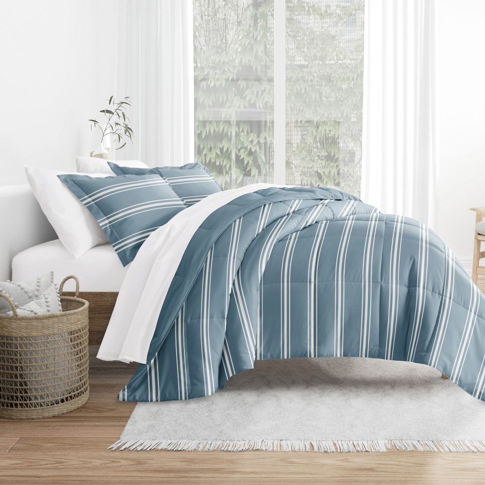 Comforter Sets Down-Alternative Ultra Soft Bedding - Pattern/Solid Reversible