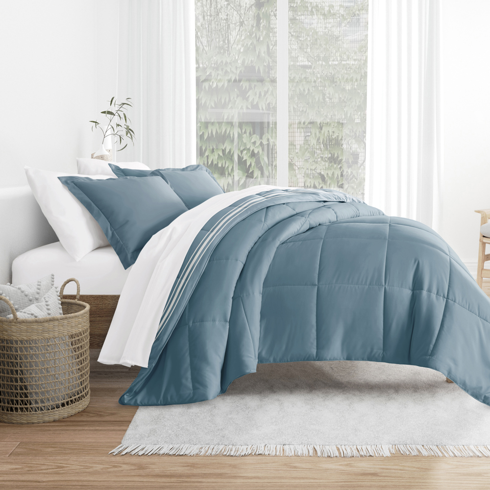 Comforter Sets Down-Alternative Ultra Soft Bedding - Pattern/Solid Reversible