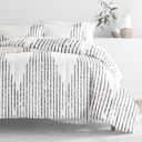 King Diamond Stripe Gray Patterned Comforter Sets Down-Alternative Ultra Soft Bedding