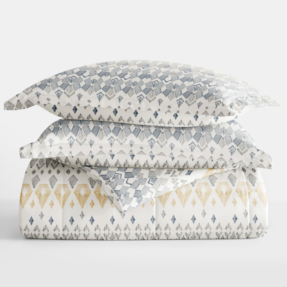 Patterned Comforter Sets Down-Alternative Ultra Soft Bedding