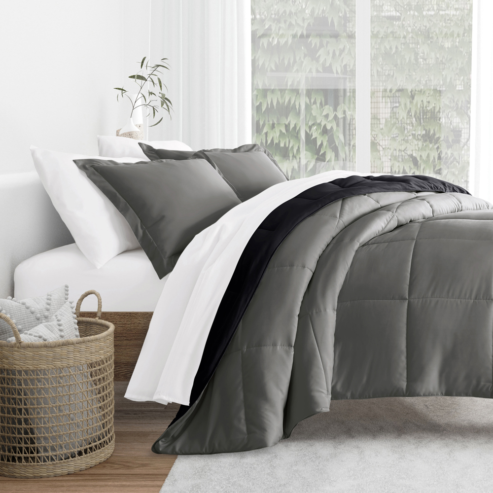 Reversible Down-Alternative Comforter Bedding Set