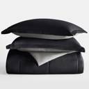 King Black / Fog Reversible Down-Alternative Comforter Bedding Set