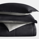 King Black / Fog Reversible Down-Alternative Comforter Bedding Set