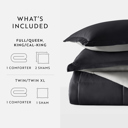 King Black / Fog Reversible Down-Alternative Comforter Bedding Set