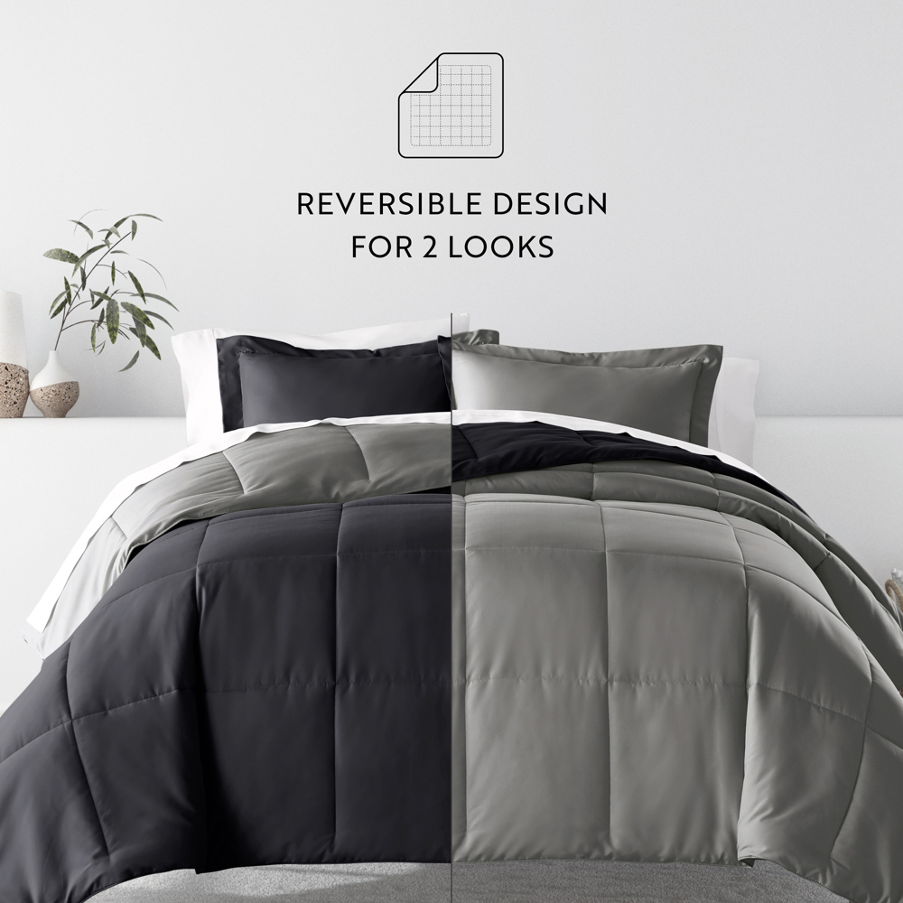 Reversible Down-Alternative Comforter Bedding Set