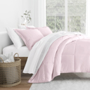 King Blush / White Reversible Down-Alternative Comforter Bedding Set